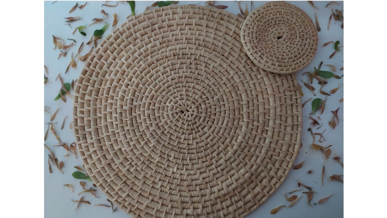 Rafya Supla Yapımı |Rafya Bardak Altlığı Yapımı |Hasır Supla ve Bardak Altı Seti|Amerikan servis|DIY