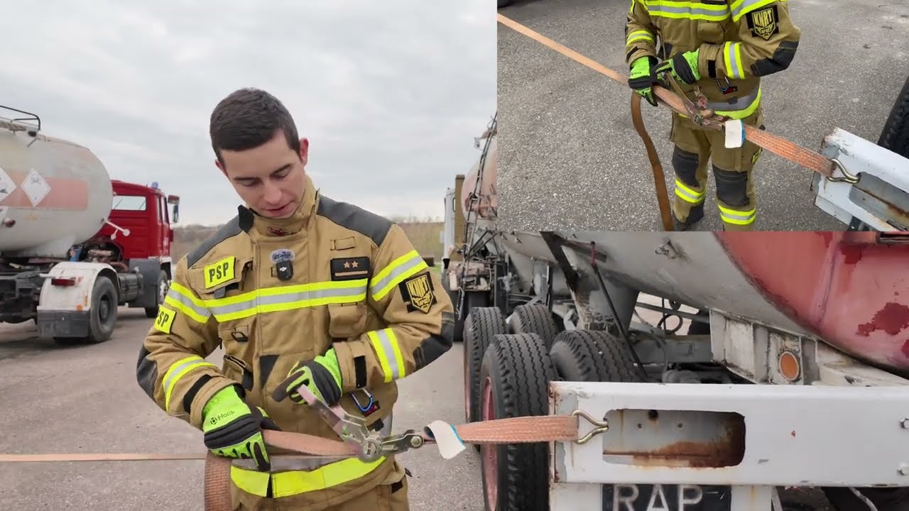 Pasy transportowe z napinaczem - instrukcja obsługi dla strażaków