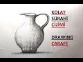 SÜRAHİ ÇİZİMİ / KOLAY KARAKALEM SÜRAHİ ÇİZİMİ / DRAWİNG CARAFE - JUG