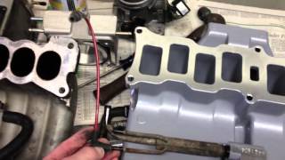 Fox Mustang 5.0  Trick Flow Upper Intake describing vacuum hose transfer and location