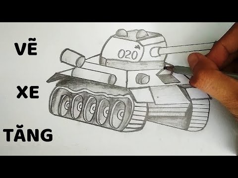 Vẽ Xe Tăng T-34 bằng bút chì - How to draw a Tank - YouTube