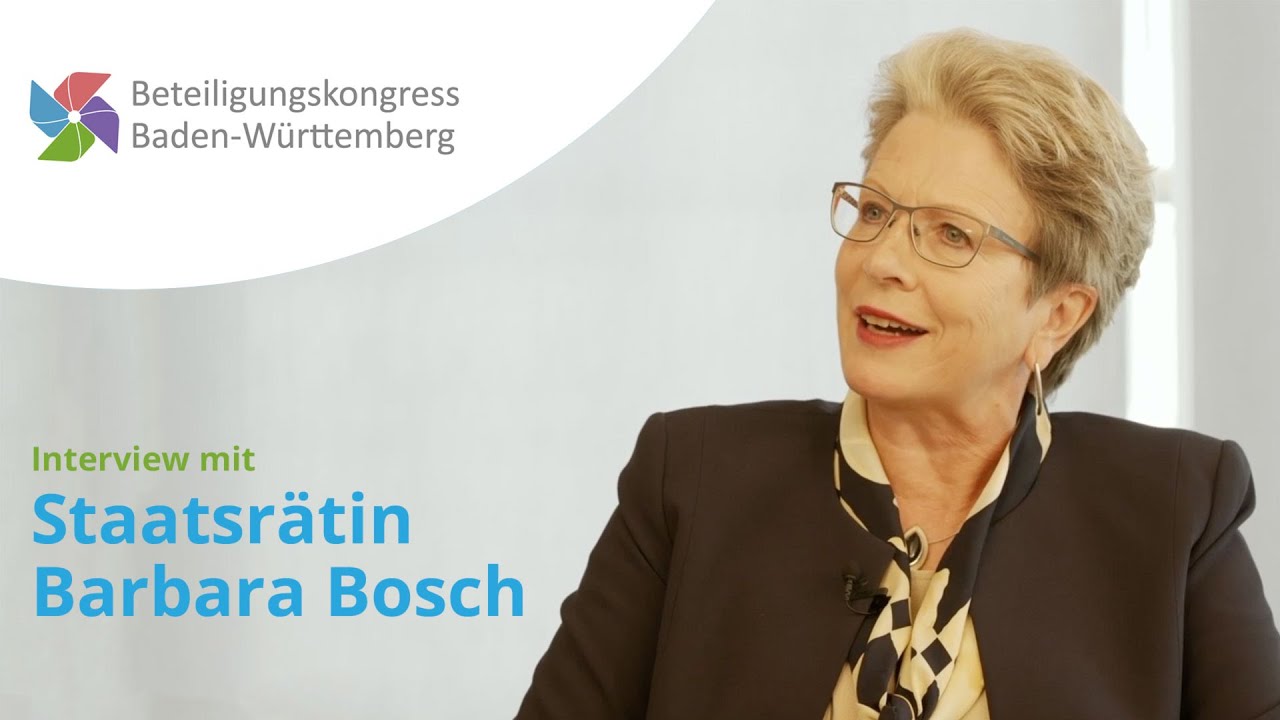 Beteiligungskongress Baden-Württemberg 2021 - Gespräch mit Staatsrätin ...