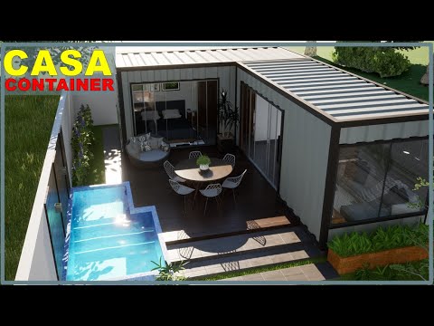 Casa container mobiliada | APENAS 1 CONTEINER DE 12m DIVIDIDO | Ou 2  contêineres de 6m - YouTube