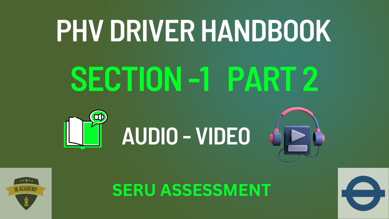 ⁣Section 1- Part 2 - SERU Assessment Audio visual  Free training #tfl, #phv, #seru, #taxi,  #london,