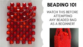 HOW TO MAKE A BASIC BEADED PATTERN. If you’re a beginner, start here✅ | how to make Beaded bags.