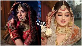 Indian bride🇮🇳 vs Pakistani bride🇵🇰||choose one||#wedding #bride #@ChutkiiRani