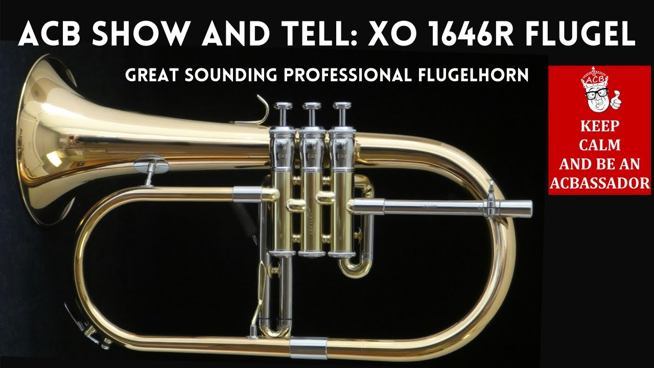 ACB Show & Tell XO Brass 1646R Flugelhorn with a Red Brass Bell! Rich Sounding Professional
