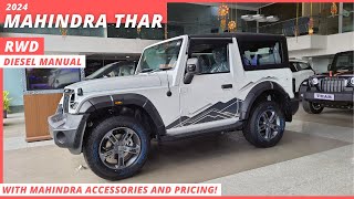 2024 Mahindra Thar RWD with Mahindra genuine accessories and price | Thar RWD accessories 2024
