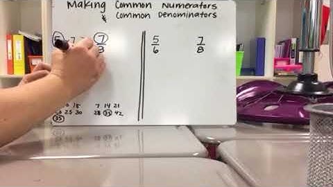 Creating common numerators and denominators