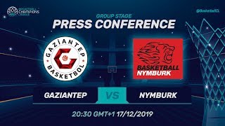 Gaziantep v ERA Nymburk - Press Conference - Basketball Champions League 2019