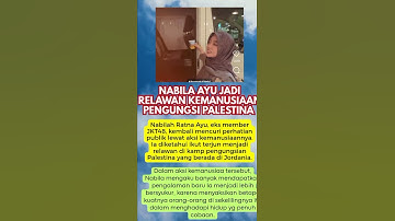 Nabila Ayu JKT48 jadi relawan pengungsi Palestina