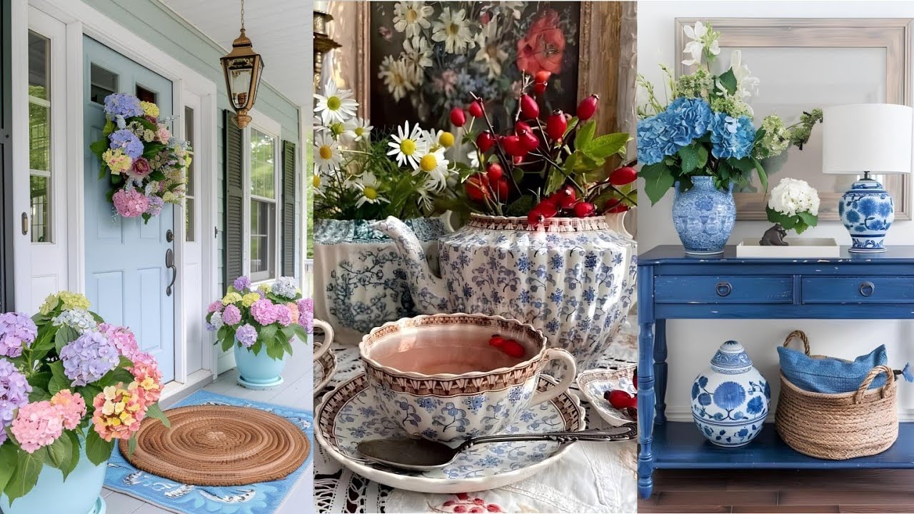 🦢🦋 VINTAGE BLUE & WHITE HARMONY: Construct a Stylish Home Interior w/ Classic Duo Shabby Chic Style