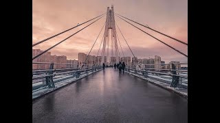 Москва. От метро Мякинино до моста через реку / Moscow. Walk from Myakinino station to the bridge