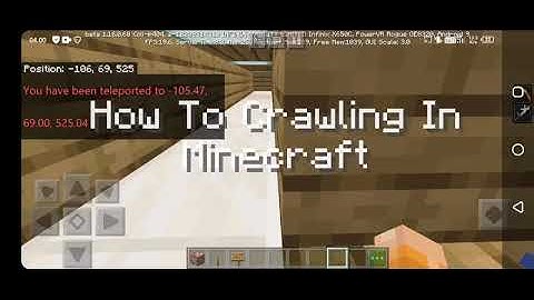 How to crawling In minecraft pe with command block