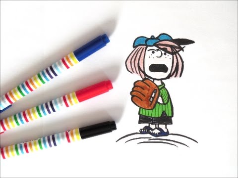 ペパーミントパティの描き方 スヌーピーキャラクター How To Draw ｓnoopy 그림 Youtube