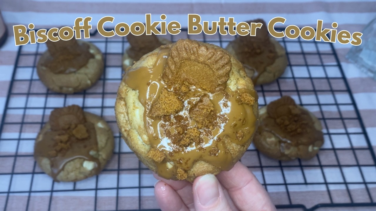 Biscoff Cookie Butter Cookies • Bake With Me