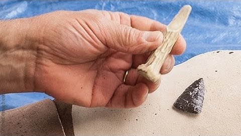 Time Lapse - Pressure Flaking a Corner Notched Point