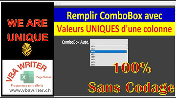 VBA  Remplir ComboBox avec Valeurs Uniques d