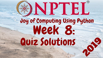 NPTEL | Joy of Computing Using Python | Week 8 Quiz Solution