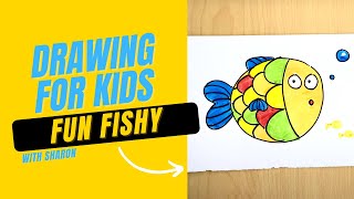 DRAWING for KIDS- STEP BY STEP Drawing for Kids- ART for KIDS: How to draw a Fish