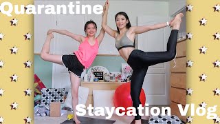 4th of July Vlog|Funny Yoga, HotPot, Eyes Don't Blink, Never Have I Ever|Funny Quarantine Vlog