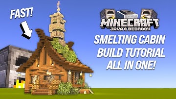 Minecraft Super Smelter Cabin Tutorial [Aesthetic] [Java/Bedrock] [1440p HD]