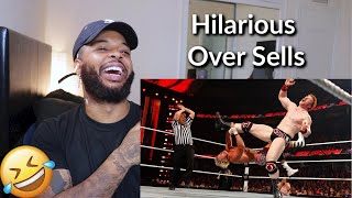 Wrestling Hilarious OverSells | Reaction