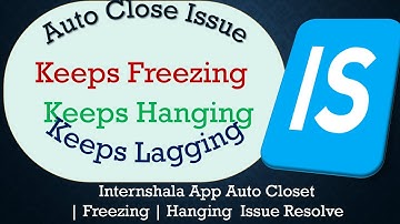 How to Solve Internshala App Auto Close | Keeps Freezing | Not Responding Issue Solve on Android