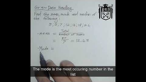 Grade 9 - Data Handling