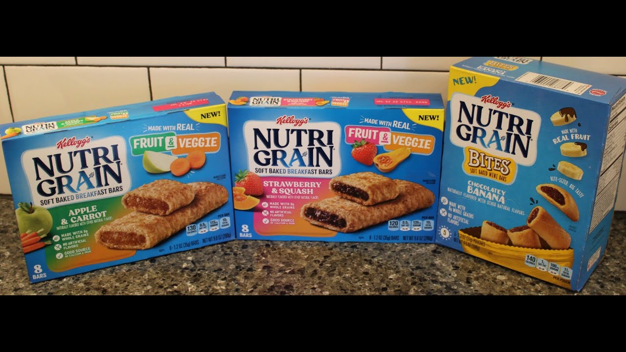 Kellogg’s Nutri Grain Apple & Carrot and Strawberry & Squash Bars
