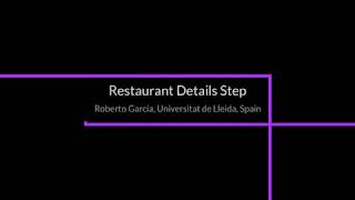 9. Django Web Project Tutorial - Restaurant Details Step