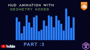 how to create a sci-fi HUD elements with geometry nodes in blender :Part 3 (Blender 3.5 Tutorial)