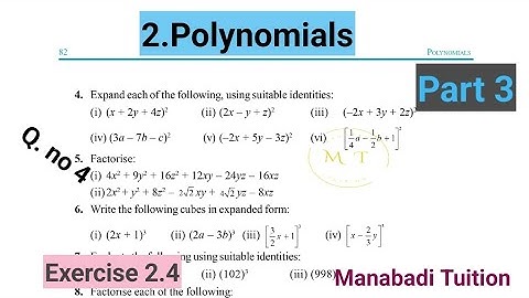 9th class maths|Chapter 2👩‍🏫|Polynomials| 💁‍♂️Exercise 2.4 |Q no 4 |part 3|with notes|