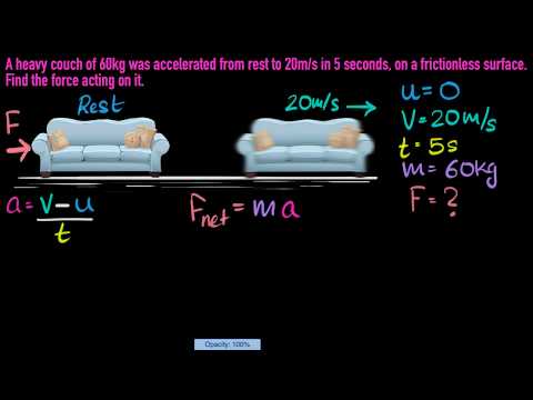 Finding force - Newton&rsquo;s second law (Solved example)