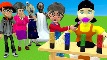 Scary Teacher 3D vs Squid Game Makeup Squid Girl