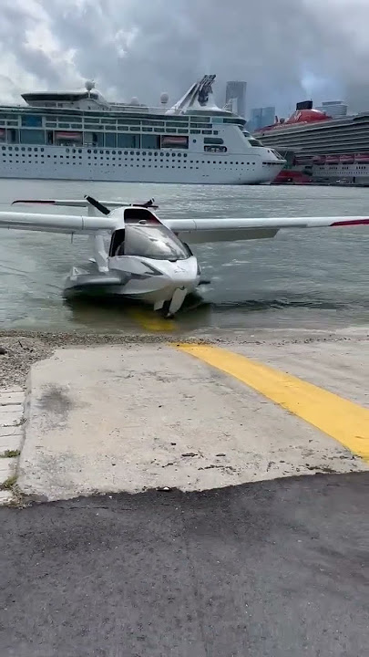 ICON A5 Up the Boat Ramp - Miami SeaPlane Base