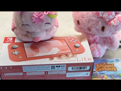 Switch Lite Coral Pink Unboxing & Review + Animal Crossing