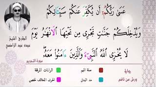 الشيخ عبده عبد الراضي ۞ مقتطف رائع من سورة التحريم ۞ برواية ورش عن نافع