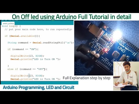 On/OFF LED using Arduino Programming Full Video Basic To Advanced Languages #onoffledusingarduino