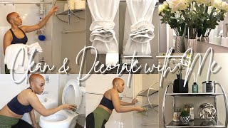 CLEAN &amp; DECORATE WITH ME | RE-DECORATING | BATHROOM EDITION Part 1