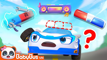 Đi tìm chiếc đèn của xe cảnh sát | Những chiếc xe vui nhộn | Nhạc thiếu nhi vui nhộn | BabyBus