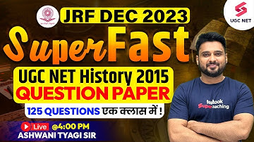 UGC NET History | UGC NET History 2015 Previous Year Paper Questions | UGC History PYQs |Ashwani Sir