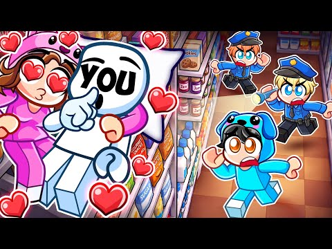 YOU Survive 24 HOURS in ROBLOX MEGA STORE!