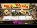 How to: Strip paint like a Pro - 4 different ways to strip paint off of wood.