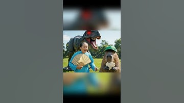 Capybara và bà đi chơi công viên kỷ Jura