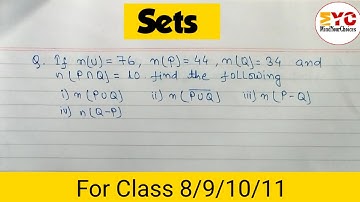 Sets | Set Theory | sets class 11 | Union / Intersection / Difference / Complement of Two Sets
