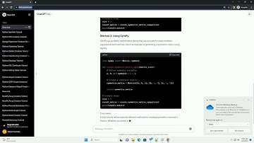 python create symmetric matrix