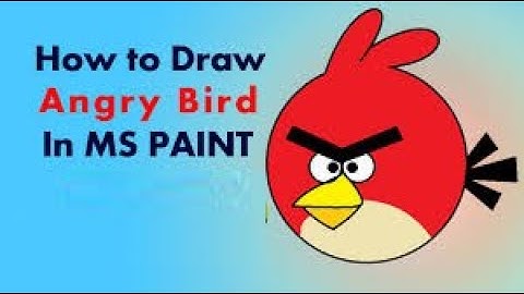 How to Draw Red Angry Birds with MS Paint