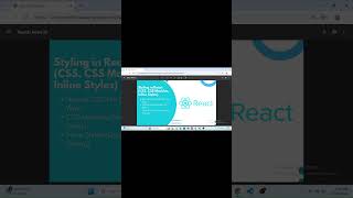 React Styling Demo 🎨 | CSS, Modules &amp; Inline Code Run #Shorts