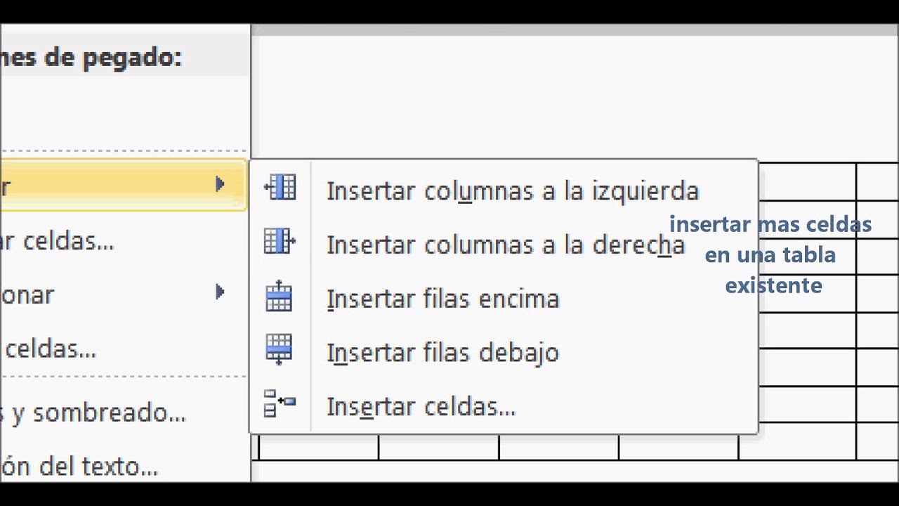 Word. crear y editar tablas en word YouTube